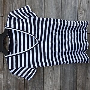 J. Crew Factory short sleeved blue & white striped t-shirt size XS